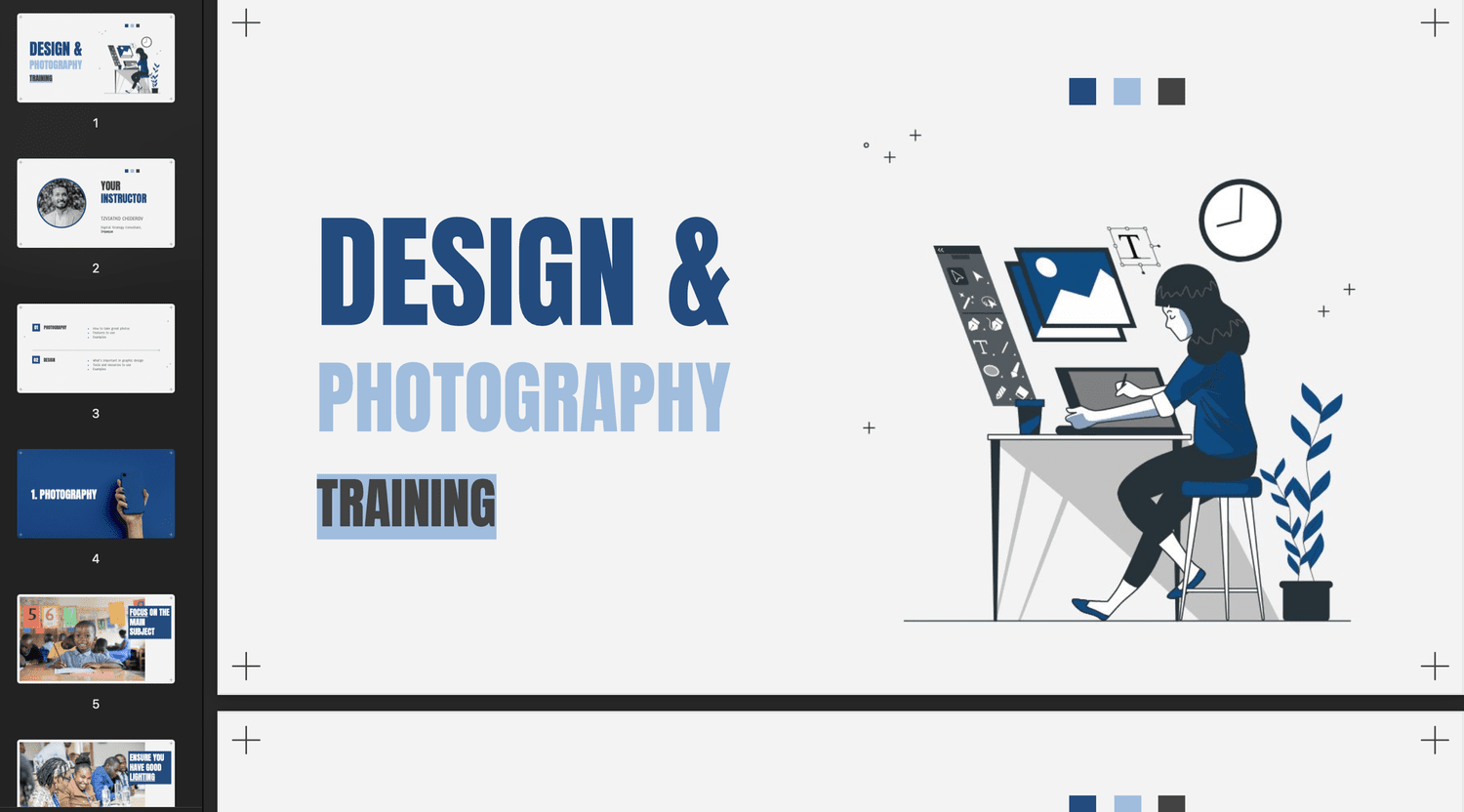 Design and photography training
