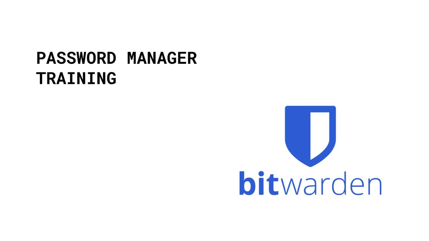 Password manager training