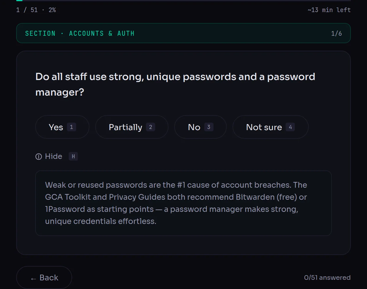 A SecureCheck question with the "why does this matter" explainer open